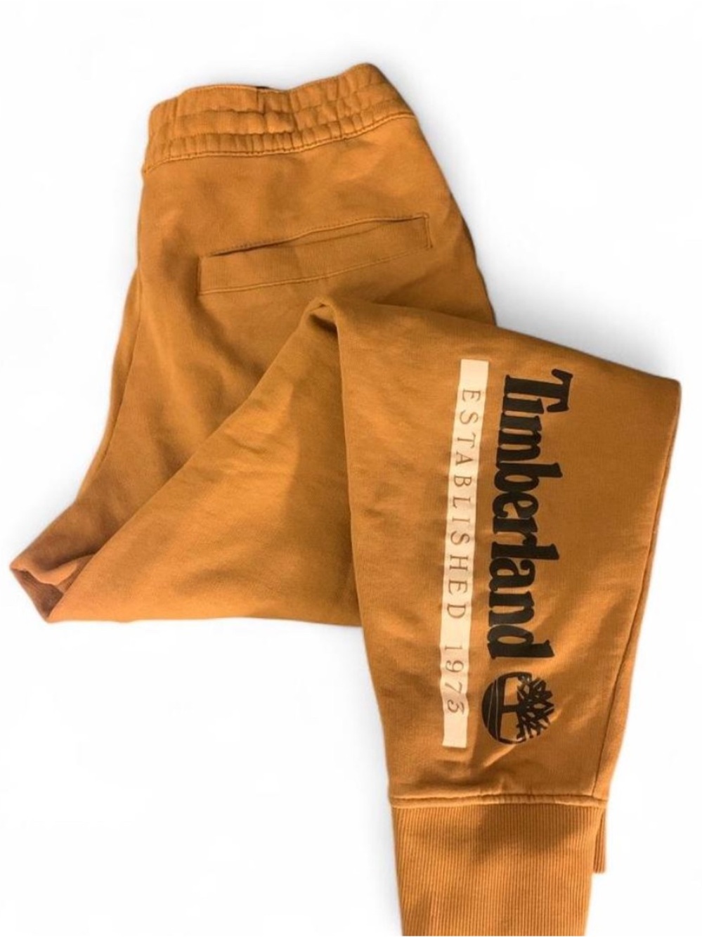 Timberland tan sweat pants with drawstring and logo